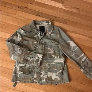 Sanctuary Green Camouflage Jean Jacket